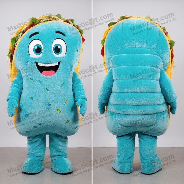 Mascota de Tacos Sonriente Cian - Masticot.com