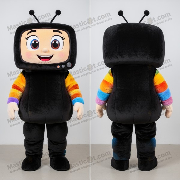 Mascote de Televisão em Cinzento Carvão Cartunesco -