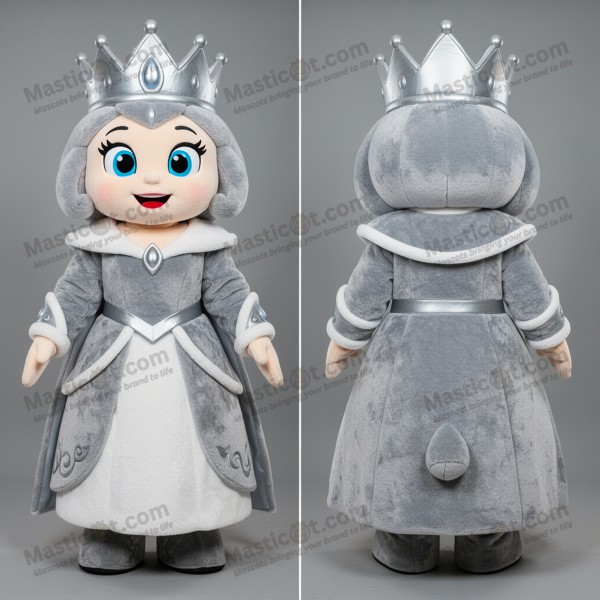 Stříbrný královský maskot královny - Masticot.com