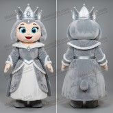 Silverfärgad kunglig drottningmaskot - Drottning - MASTICOT_33 - Masticot.com