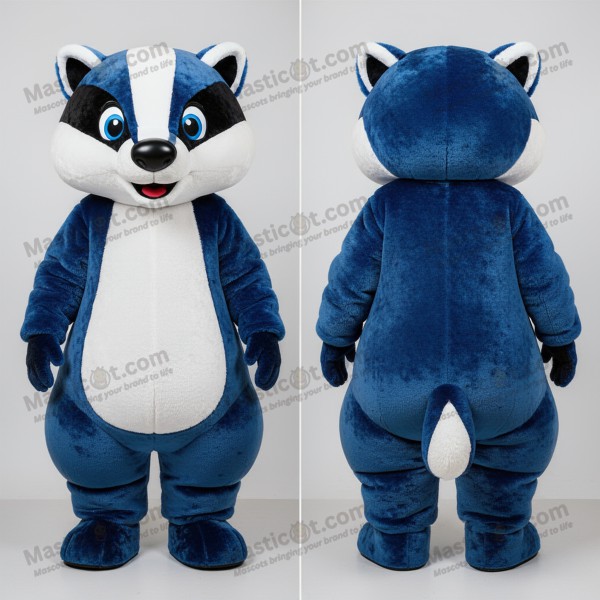 Möwenblauer Cartoon-Dachs-Maskottchen - Masticot.com