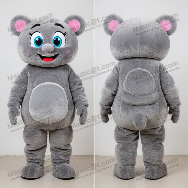 Gray rounded plate spinner mascot - Masticot.com