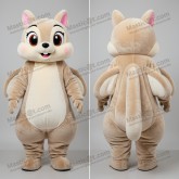 Velvety Beige Cartoon Flying Squirrel Mascot - Flying Squirrel - MASTICOT_6562 - Masticot.com