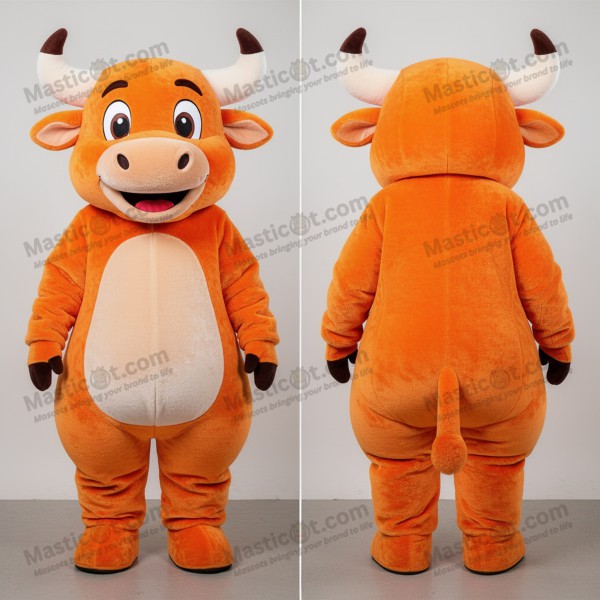 Mascota Toro Naranja Óxido de Ojos Grandes - Masticot.com