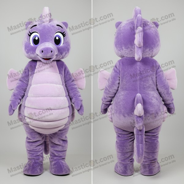 Lavendel-Stofftier-Seepferdchen-Maskottchen - Masticot.com