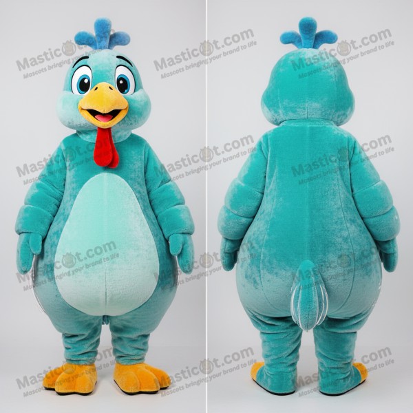 Mascota de Plumífero Turquesa de Peluche - Masticot.com