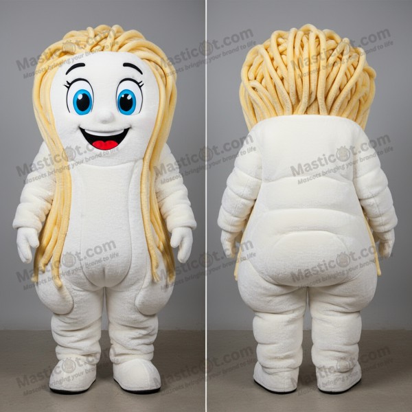 Ivory Plush Spaghetti Mascot - Masticot.com