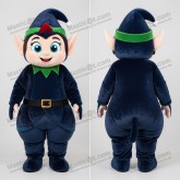 Navy Blue Playful Elf Mascot - Masticot.com