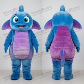 Vibrant Blue Cartoon Ray Mascot - Masticot.com