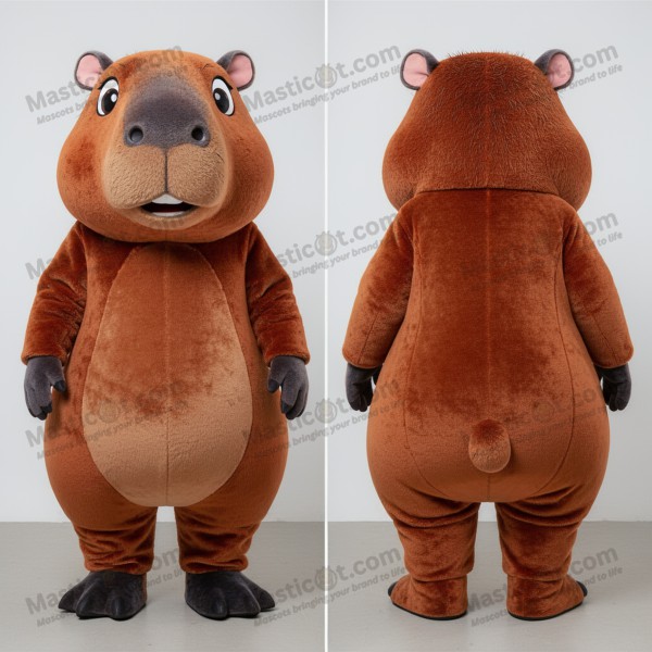 Rust Velvety Capybara Mascot - Masticot.com