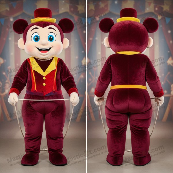 Maroon Tightrope Walker Maskot - Masticot.com