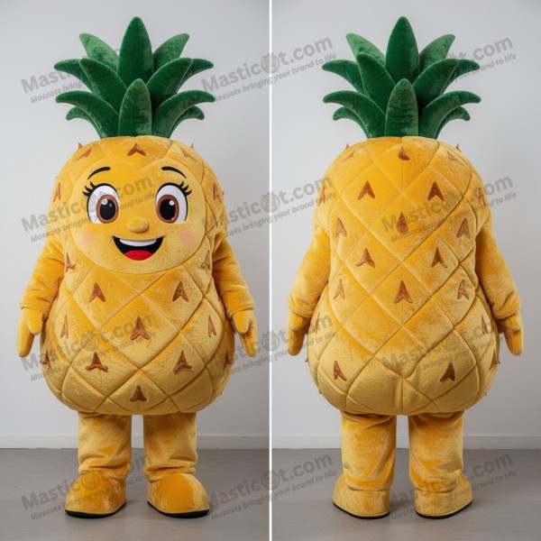 Golden Plush Jumbo Pineapple Mascot - Masticot.com
