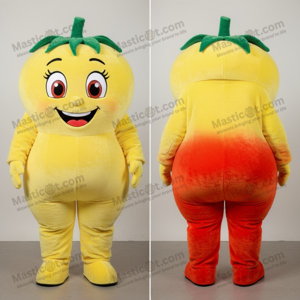 Lys Gul Plush Tomat Mascot - Masticot.com