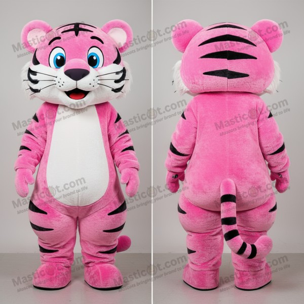 Rosa Blush Velvety Tiger Maskot - Masticot.com