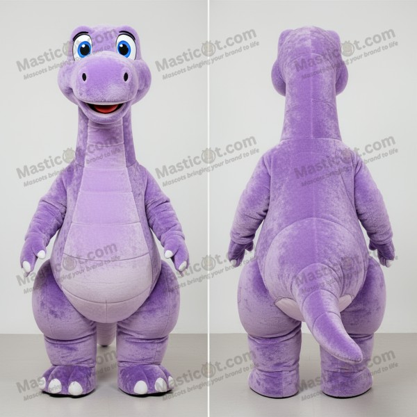 Lavendelplussdino langhalset brakiosaurus maskot -