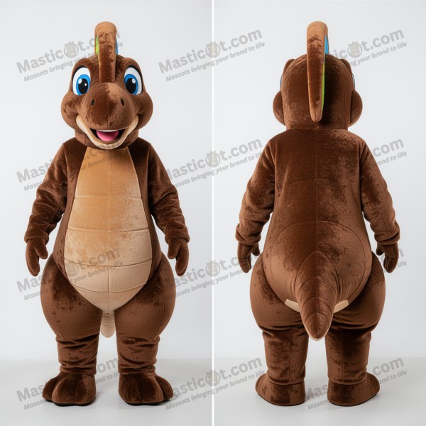 Mascotă Parasaurolophus maro, prietenoasă - Masticot.com