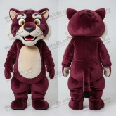 Maroon broad shouldered smilodon mascot - Smilodon -
