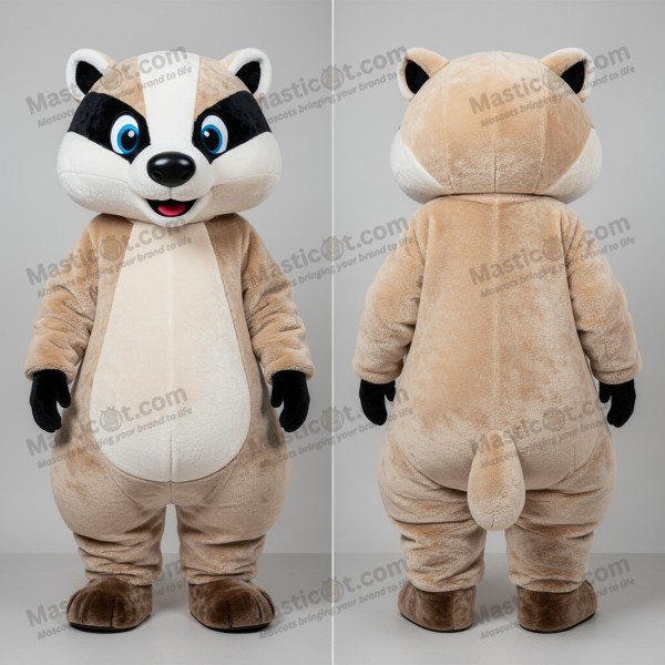 Sametový béžový koktejlový jezevec – maskot - Masticot.com