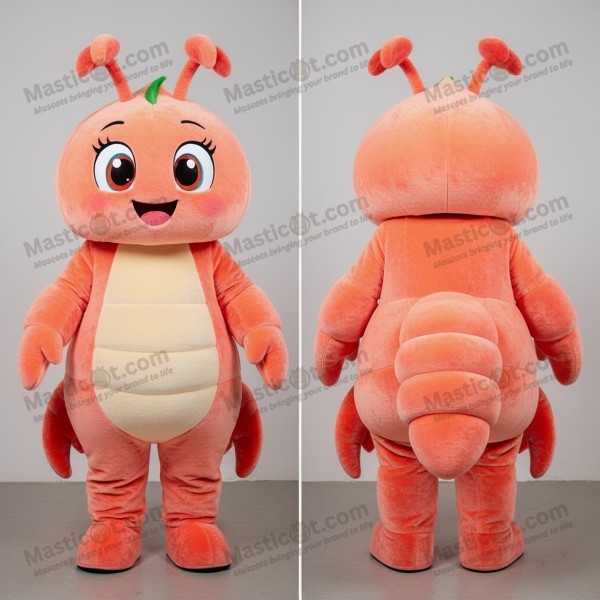 Peach vibrant lobster mascot - Masticot.com