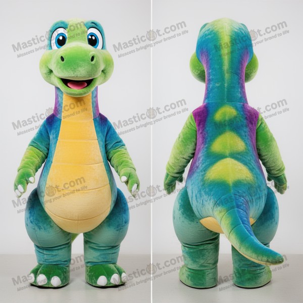 Edelgrønn, mild brachiosaurus-maskot - Masticot.com