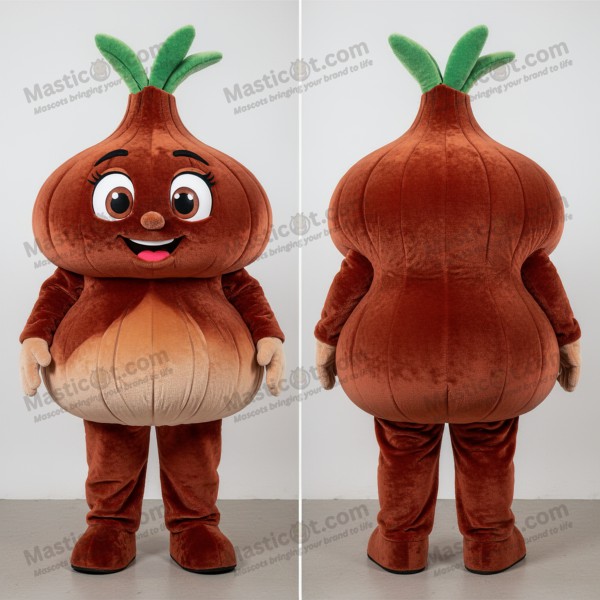 Rust orange layered onion mascot - Masticot.com