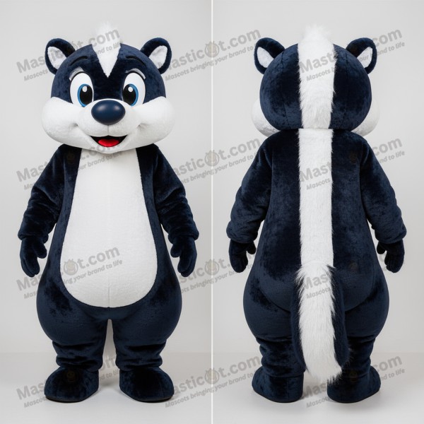 Navy Blue Cartoon Skunk Mascot - Masticot.com