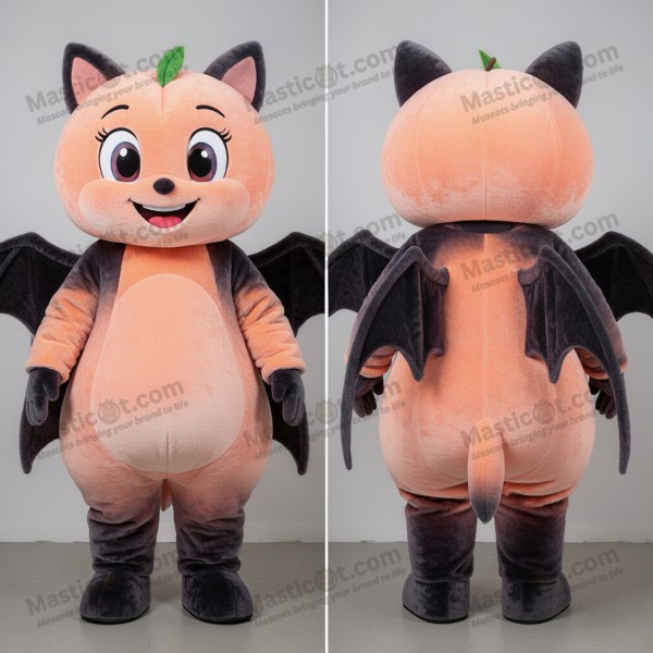 Peach soft bat mascot - Masticot.com