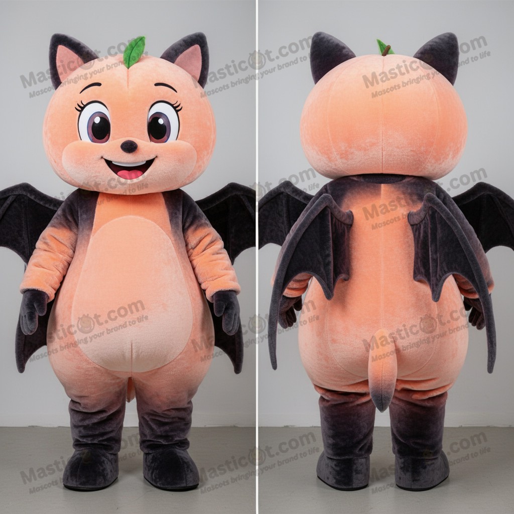 Peach soft bat mascot - Masticot.com