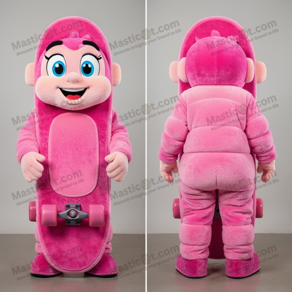 Pink padded skateboard mascot - Masticot.com
