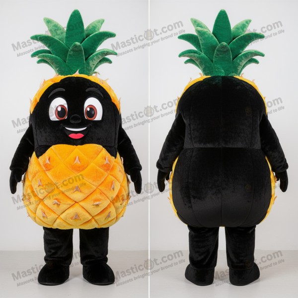 Midnight Black Velvety Pineapple Mascot - Masticot.com
