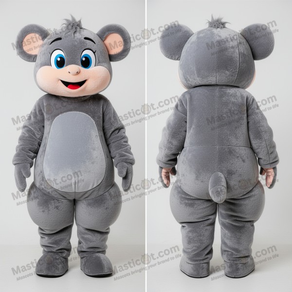 Gray agile acrobat mascot - Masticot.com