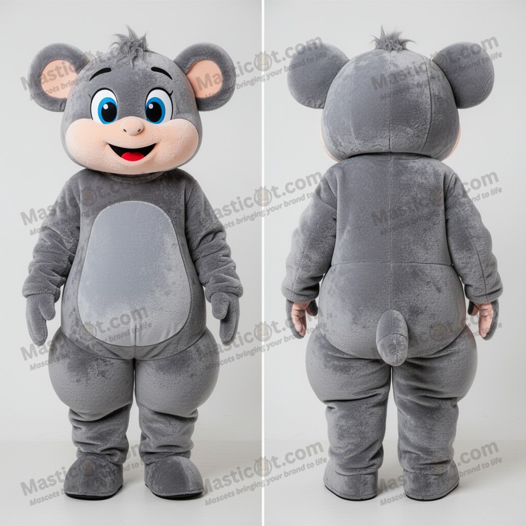 Gray agile acrobat mascot - Masticot.com
