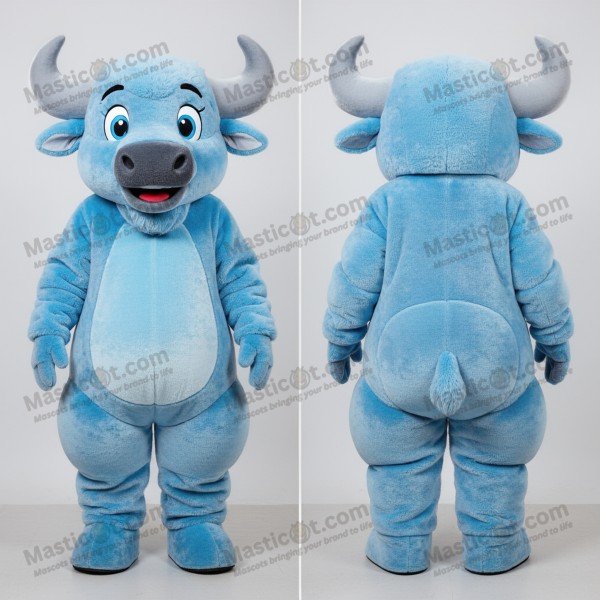 Disfraz de búfalo azul cielo aterciopelado - Masticot.com