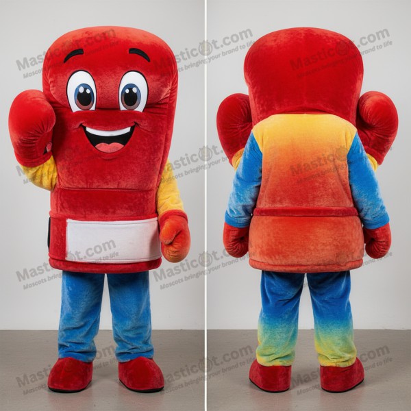 Pink Cartoon Boxing Glove Mascot - Masticot.com