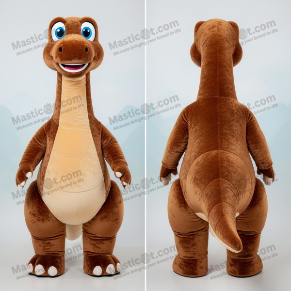 Mascotă Brachiosaurus din Denim Maro Ciocolatiu -