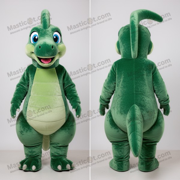 Freundlicher Waldgrüner Parasaurolophus-Maskottchen -