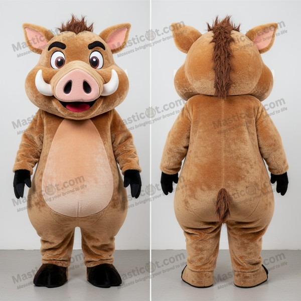 Robust vildsvinmaskot i tan - Masticot.com