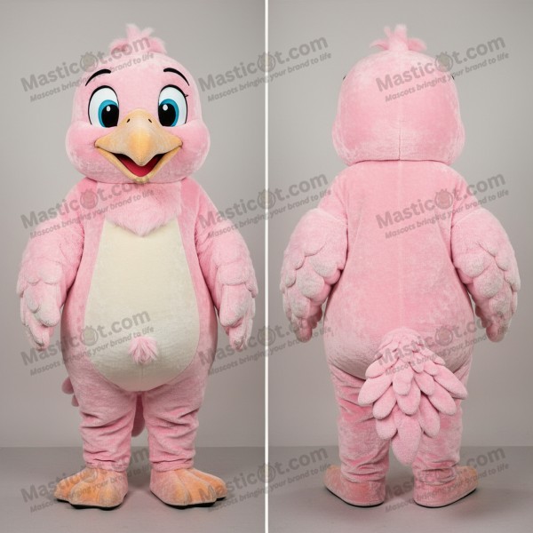 Soft Pink Cartoon Albatross Mascot - Masticot.com