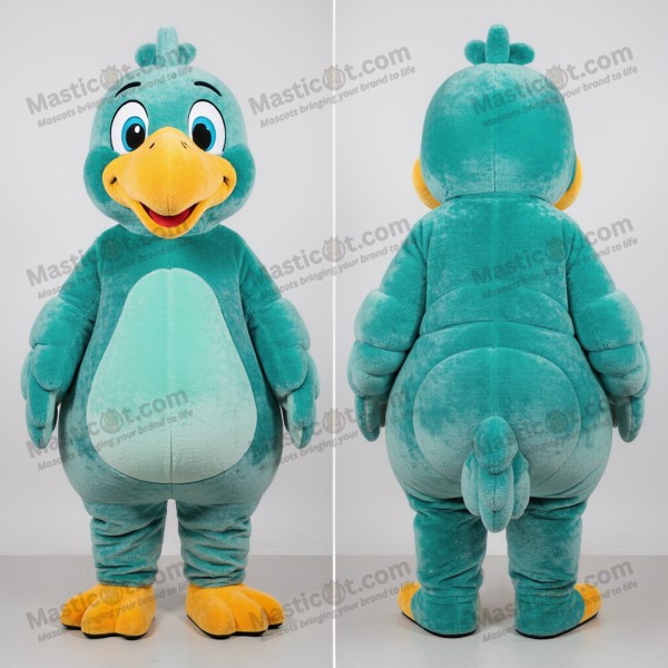 Modrý kulatý maskot ptáka Dodo - Masticot.com