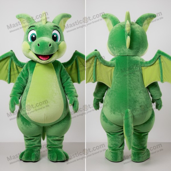 Emerald Green Cartoon Dimorphodon Mascot - Masticot.com