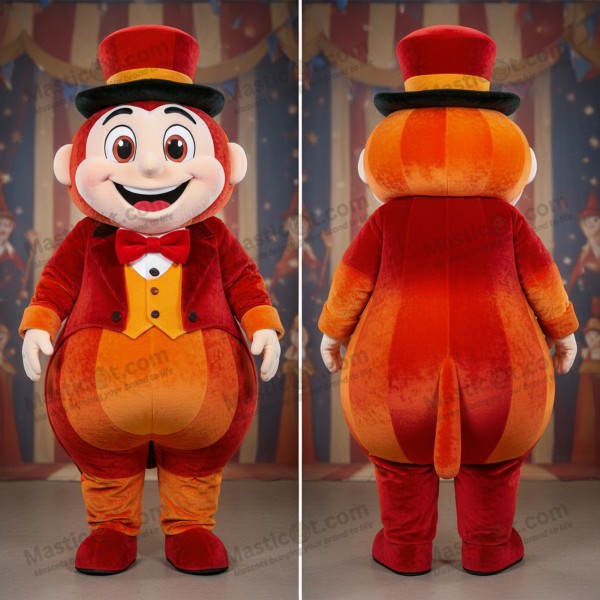 Costum de magician mascota roșu intens - Masticot.com