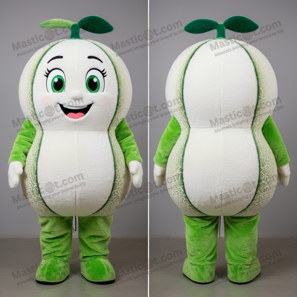 Vibrant green round melon mascot - Masticot.com