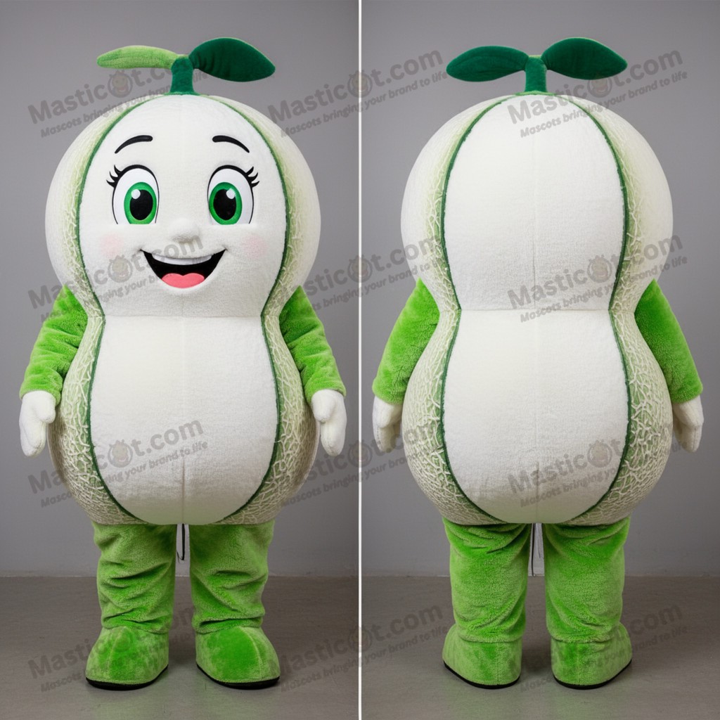 Grønn rund melon-maskot - Melon - MASTICOT_6904 - Masticot.com