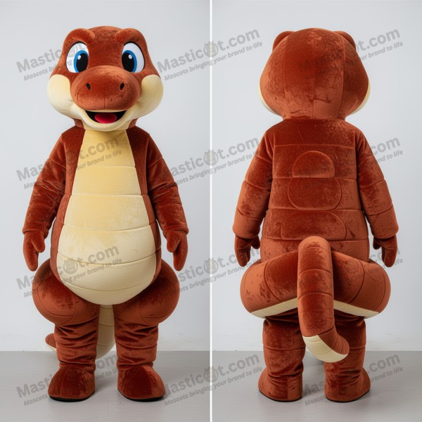 Rust orange coiled snake mascot - Masticot.com