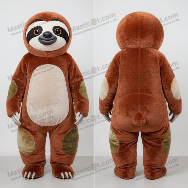 Terracotta Cartoon Sloth Mascot - Masticot.com