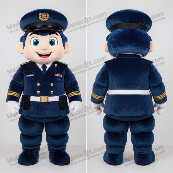 Marineblå soldat maskotdrakt - Masticot.com