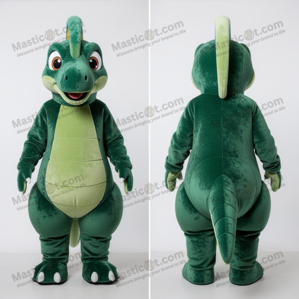 Mascotă Parasaurolophus, verde pădure, cu creastă -