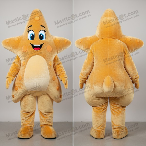 Golden Radiant Starfish Mascot - Masticot.com