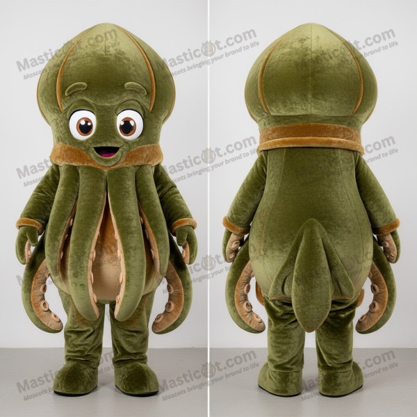 Calamar Prăjit Elegant Mascot Verde Măslinie - Masticot.com