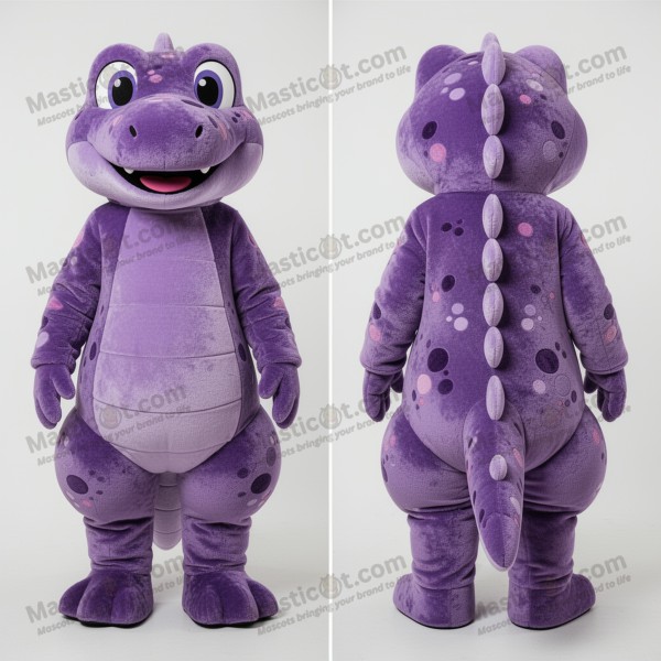 Purple green velvety lizard mascot - Masticot.com